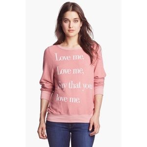 EUC trendy wildfox lyrical jumper